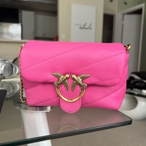 Pinko small crossbody bag in pink